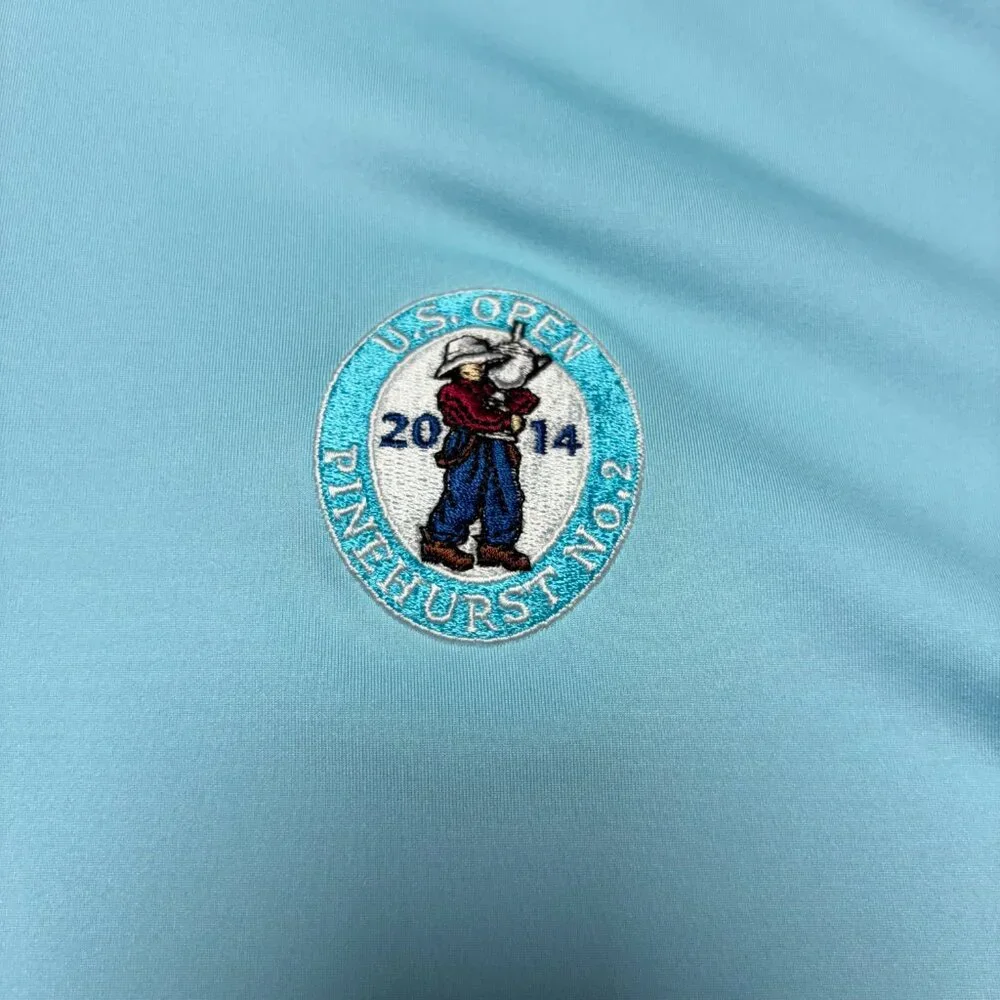 Mens 2014 US Open Pinehurst No 2 by Peter Millar Golf Short Sleeve Polo Sz Large